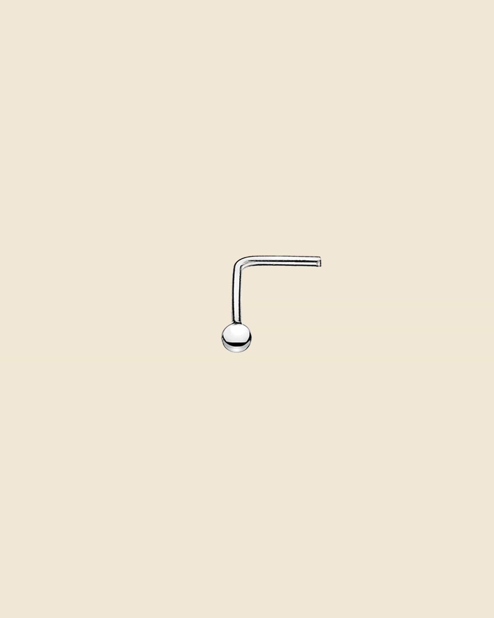 Sterling Silver Simple Bead Nose Stud
