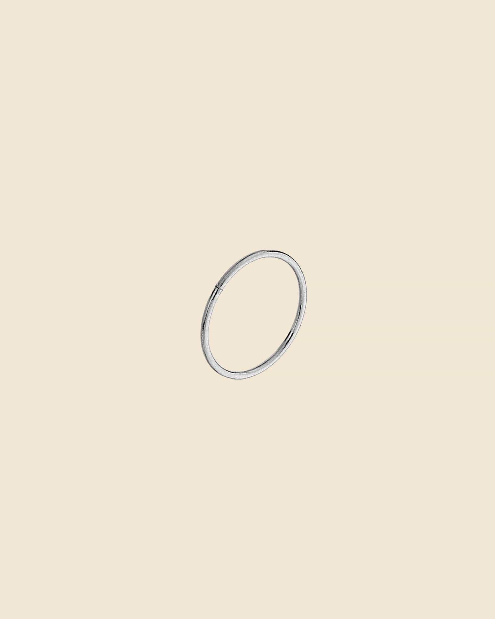 Sterling Silver 8mm Plain Nose Hoop