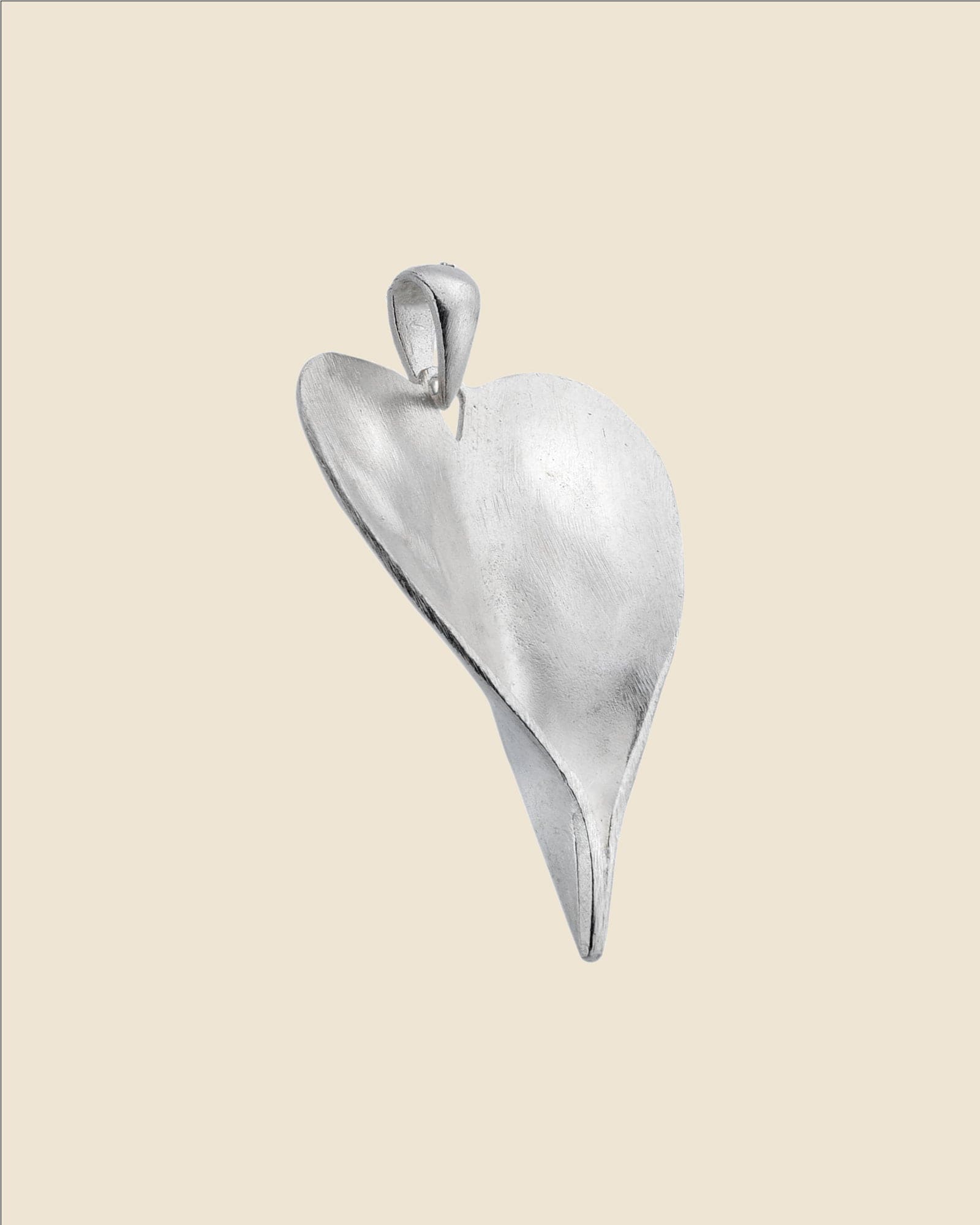 Sterling Silver Hammered Heart Pendant