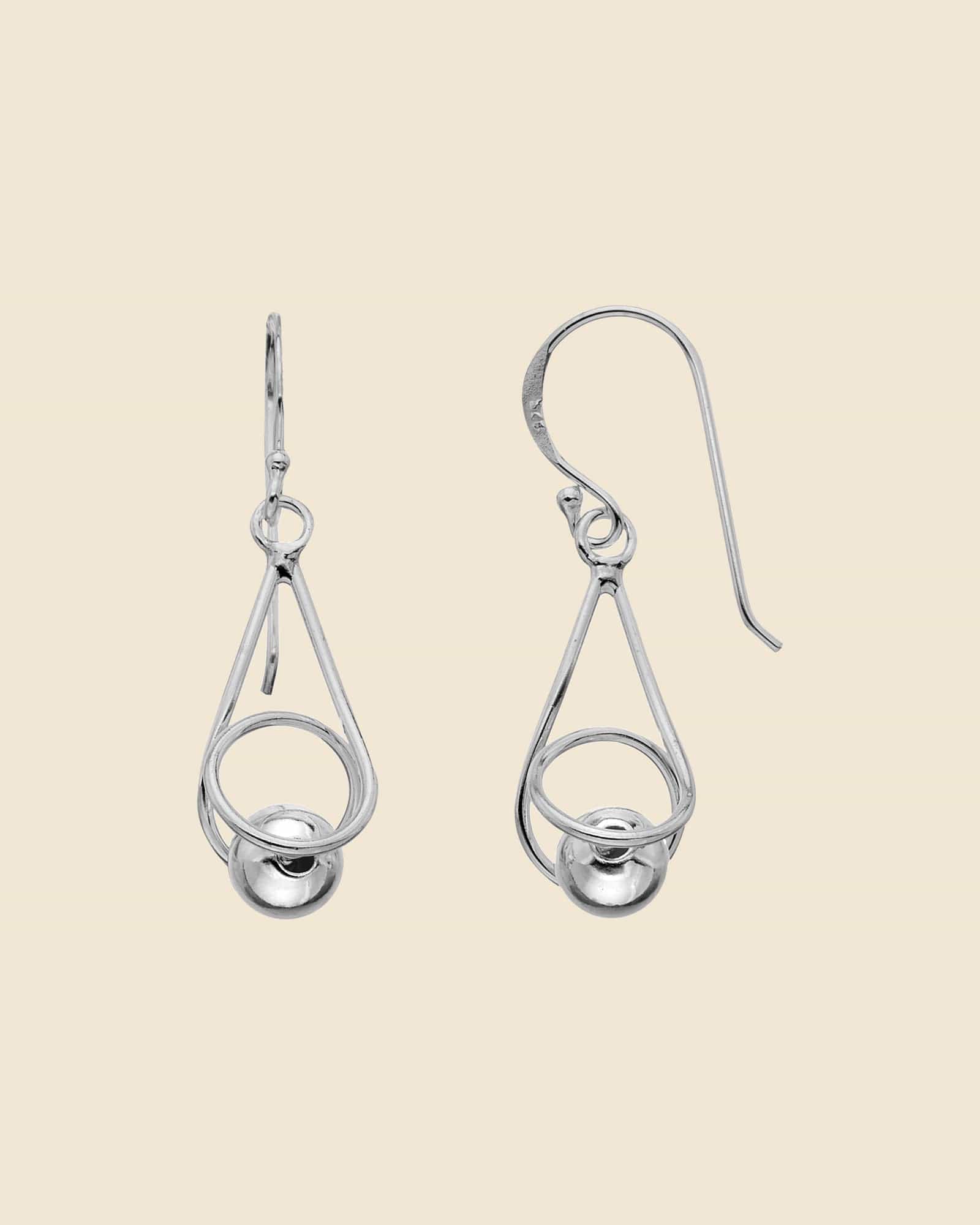 Sterling Silver Entangled Drop Earrings