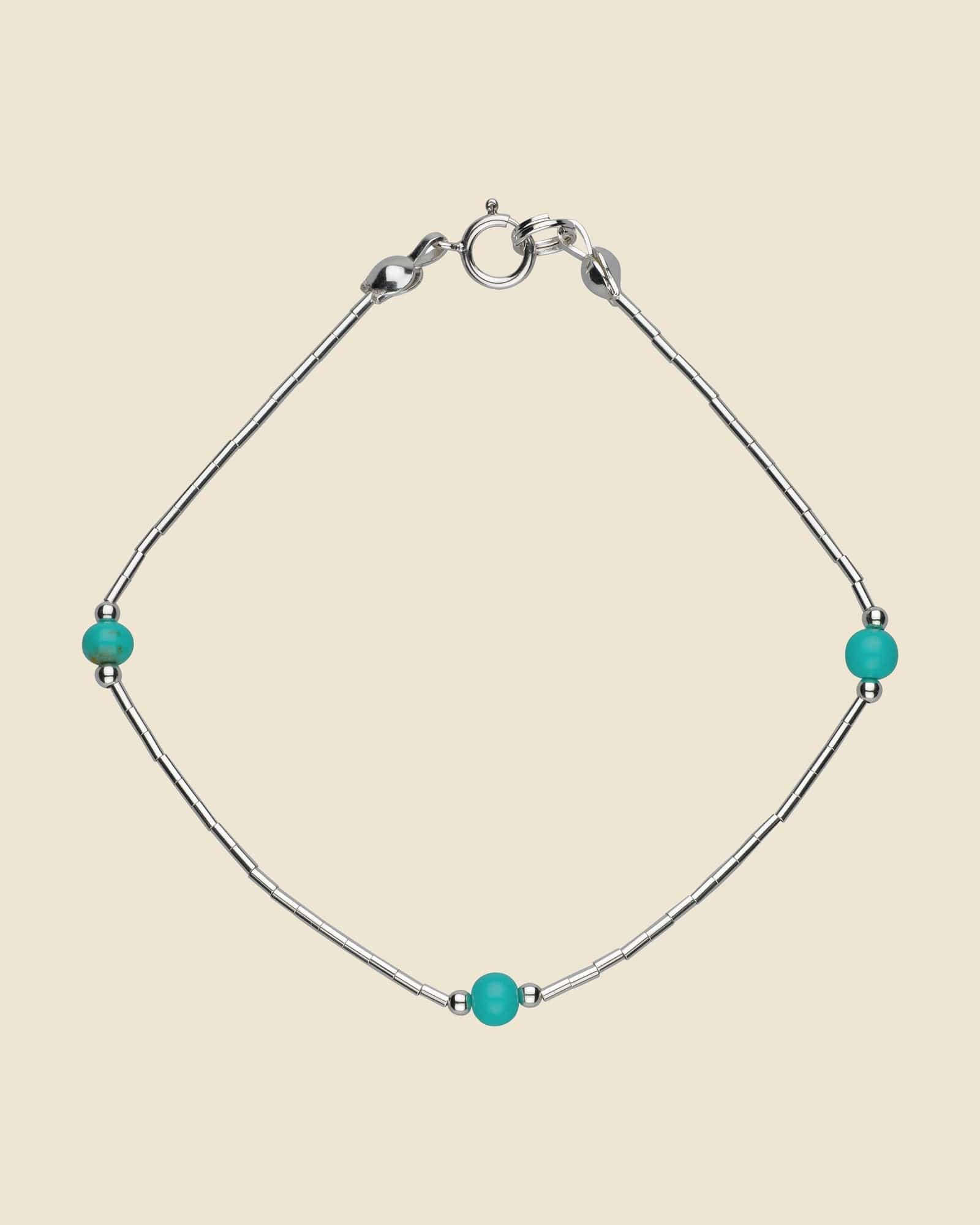 Sterling Silver and Turquoise Ball Bracelet