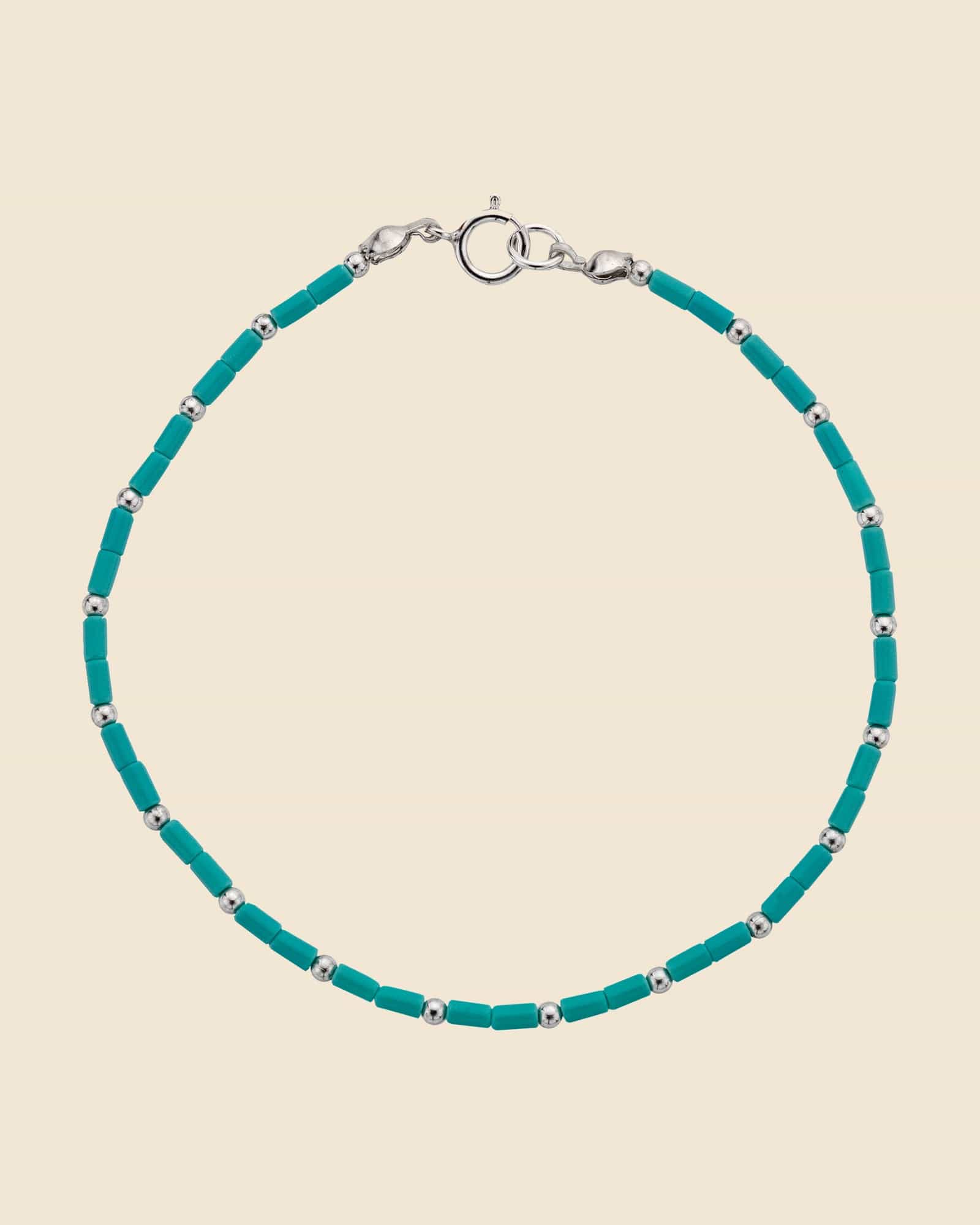 Turquoise Tube Bead Bracelet