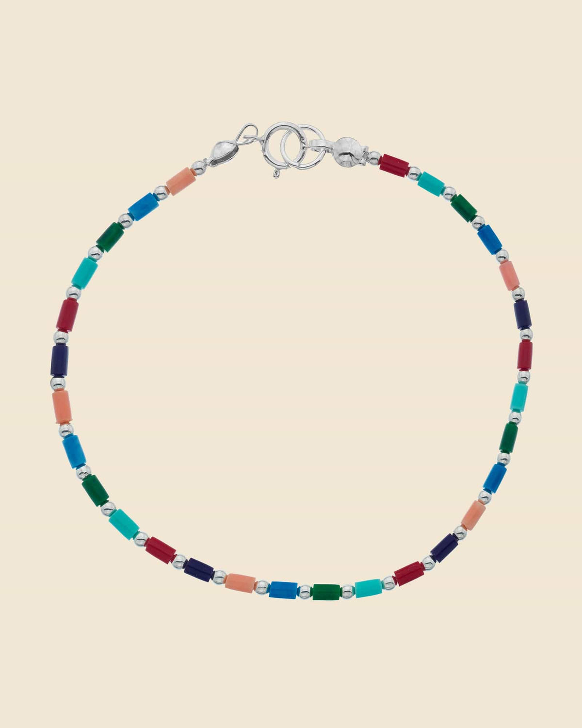 Multicolour Tube Bead Bracelet