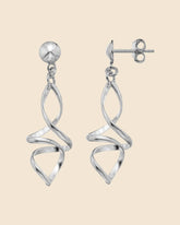 Sterling Silver Spiral Twist Earrings
