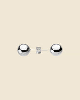 Sterling Silver 8mm Plain Ball Studs