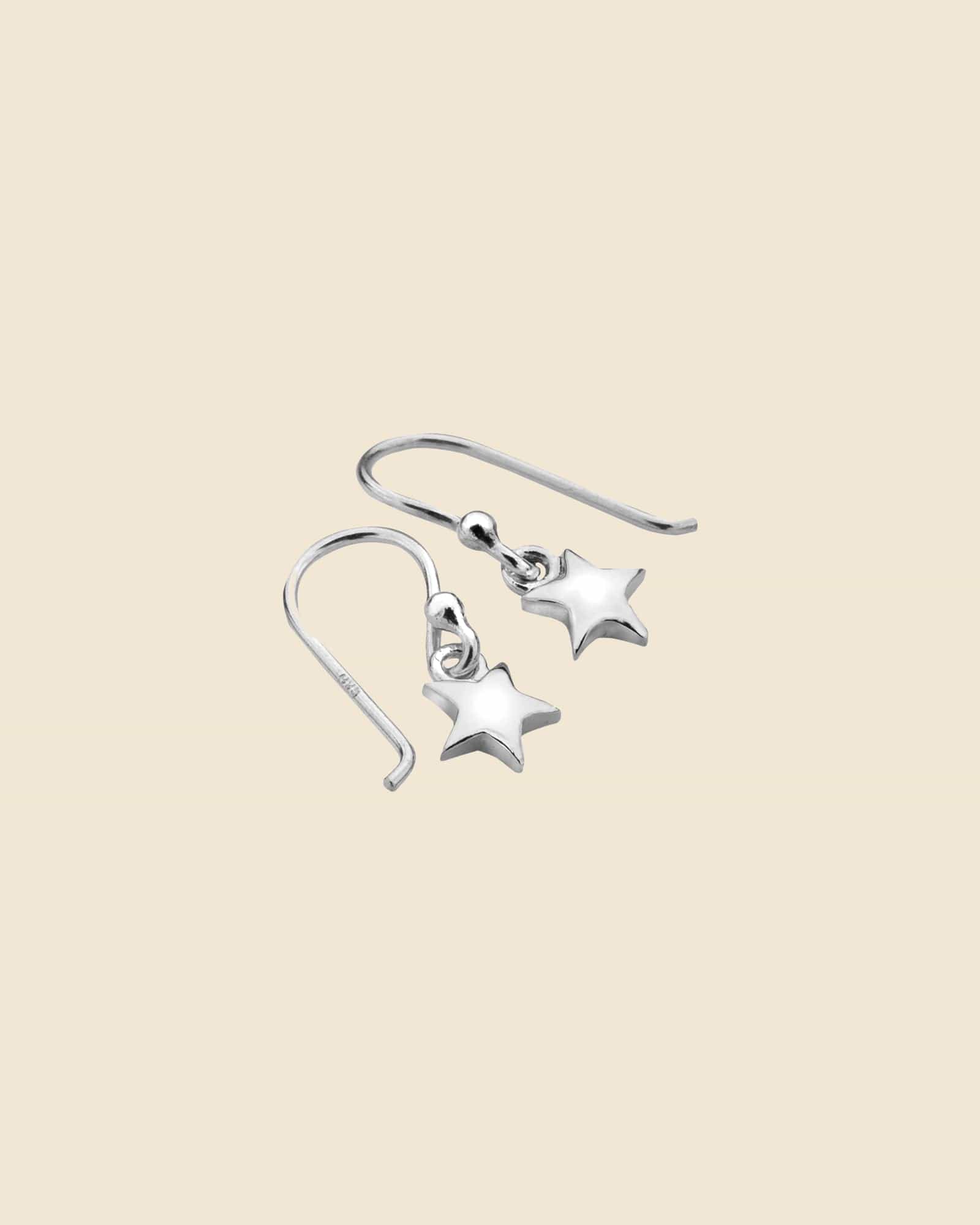 Tiny Sterling Silver Star Earrings