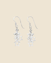 Sterling Silver Open Star Cluster Earrings