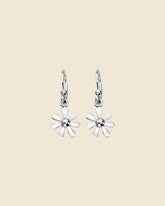 Sterling Silver Simple Daisy Drop Earrings