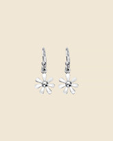 Sterling Silver Simple Daisy Drop Earrings