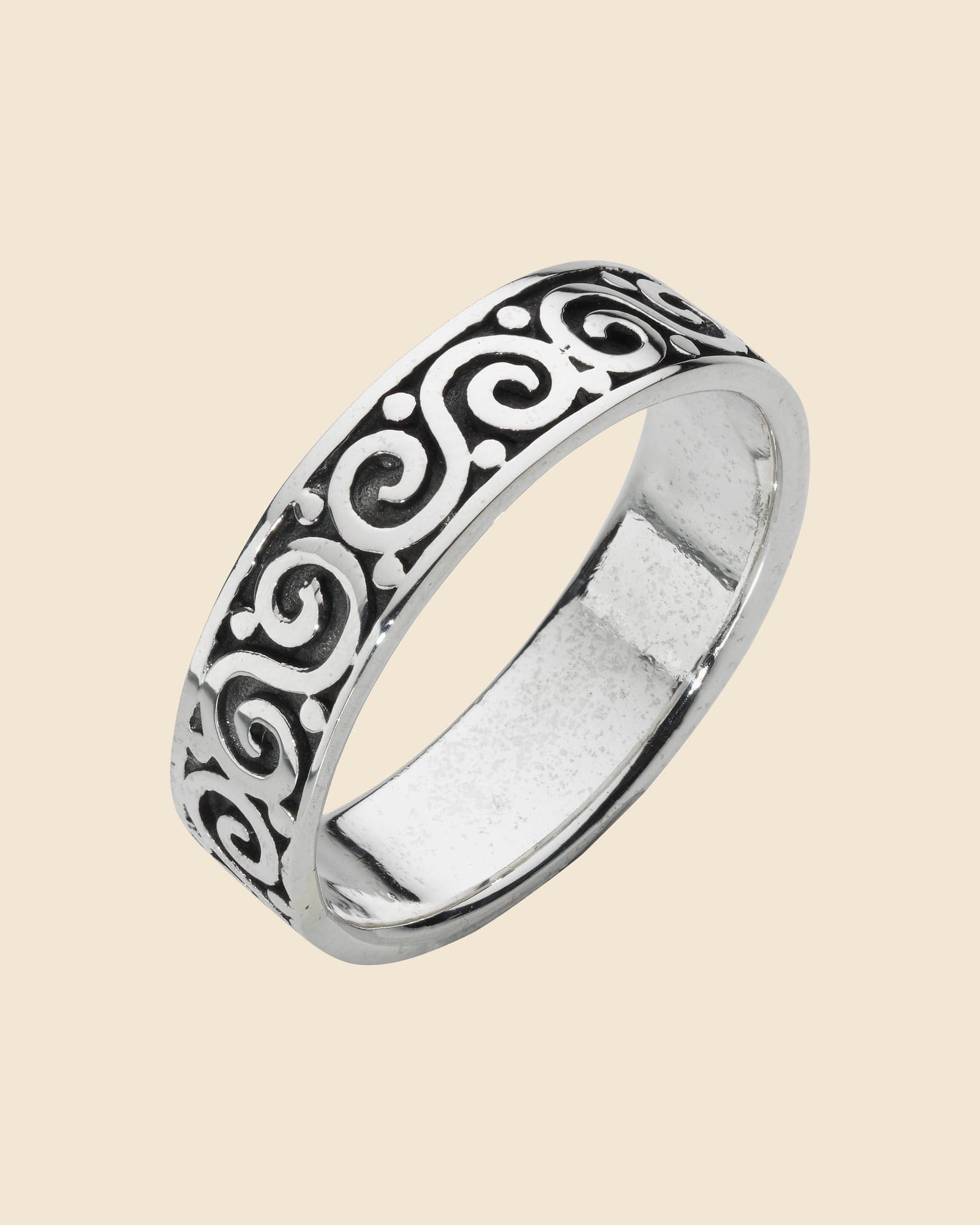 Sterling Silver Bali Swirl Ring