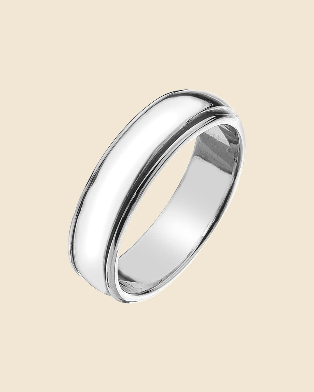 Plain Sterling Silver Spinning Band Ring