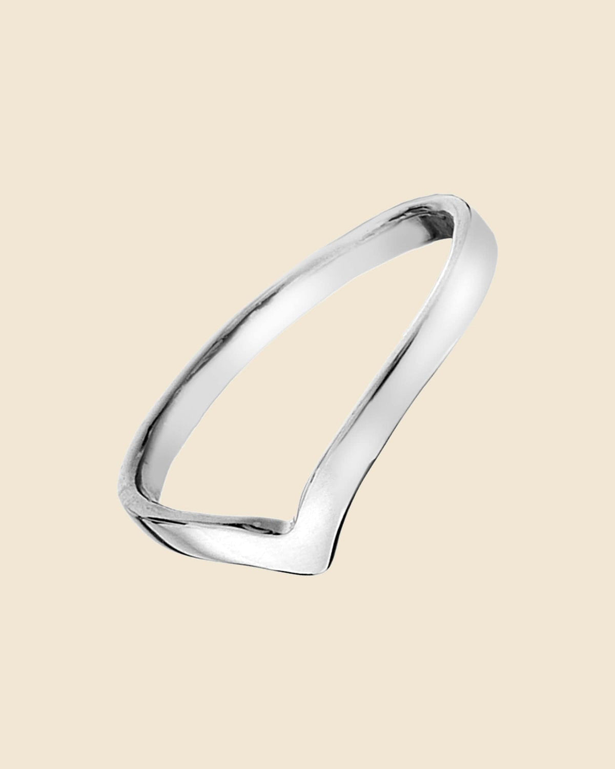 Sterling Silver Curved Wishbone Ring