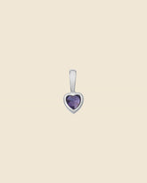 Sterling Silver and Amethyst Heart Pendant