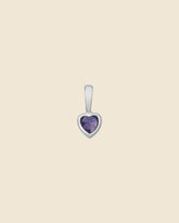 Sterling Silver and Amethyst Heart Pendant
