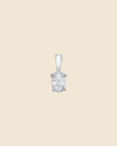 Small Sterling Silver and Cubic Zirconia Pendant
