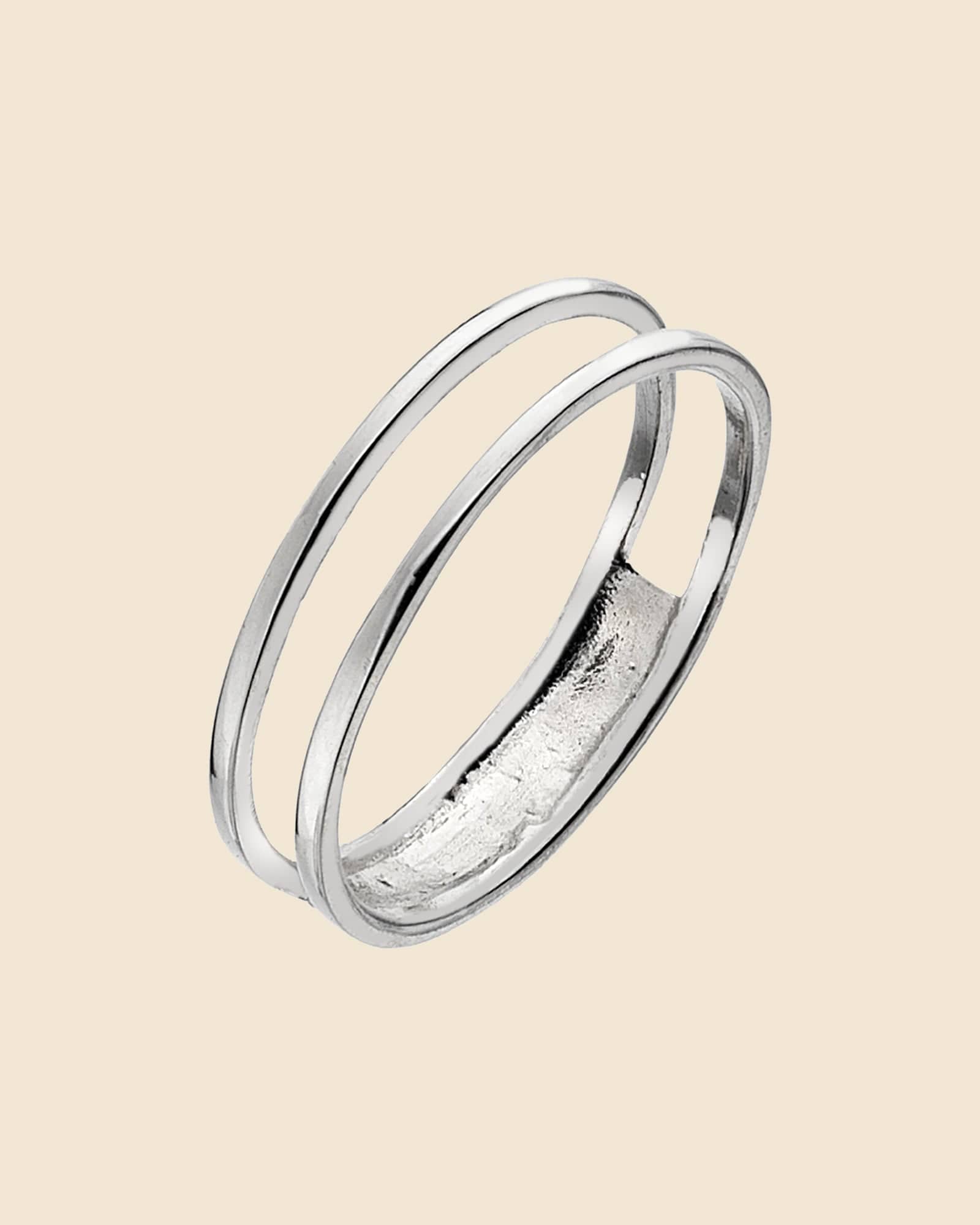 Sterling Silver Split Band Ring