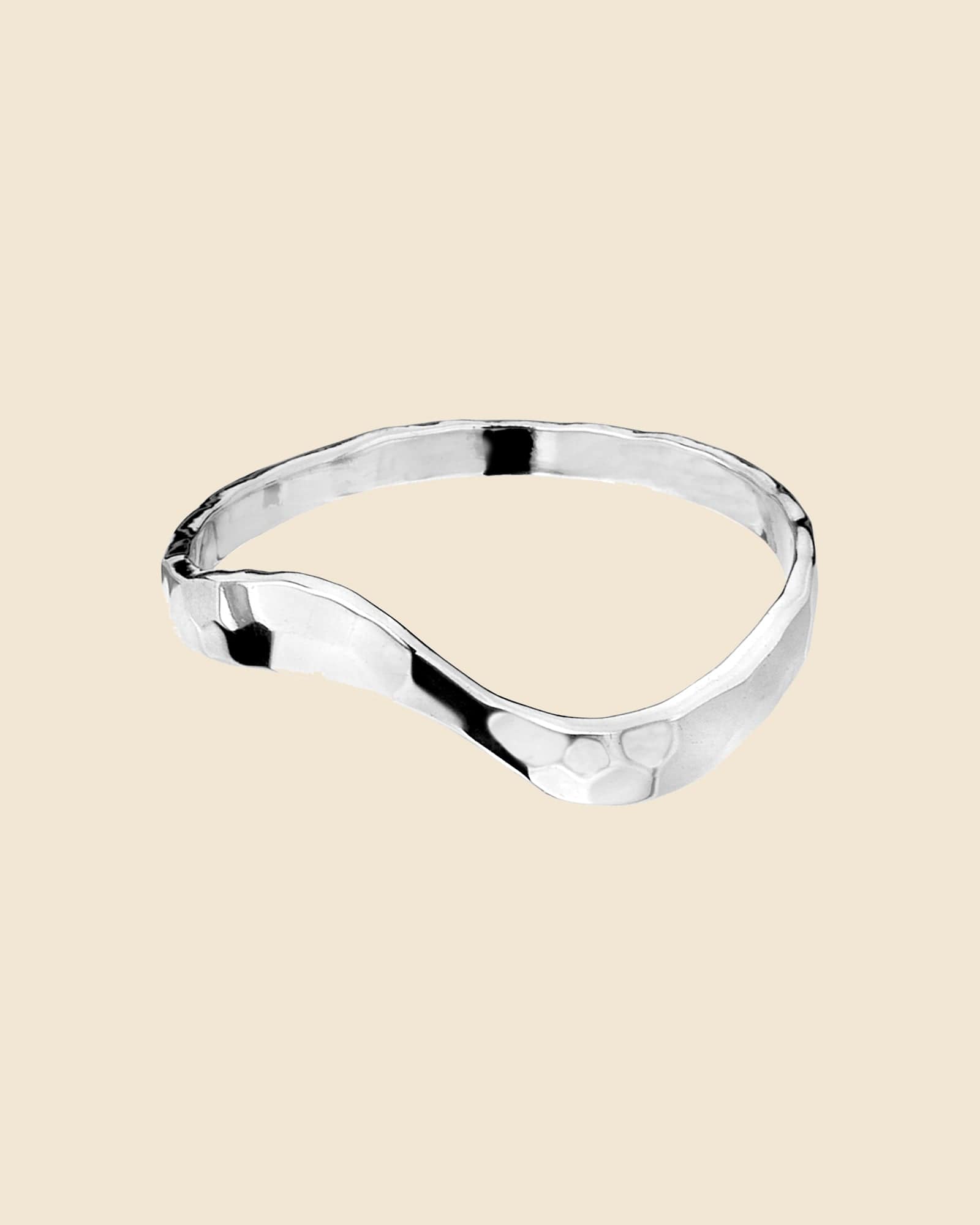 Sterling Silver Hammered Wiggle Band