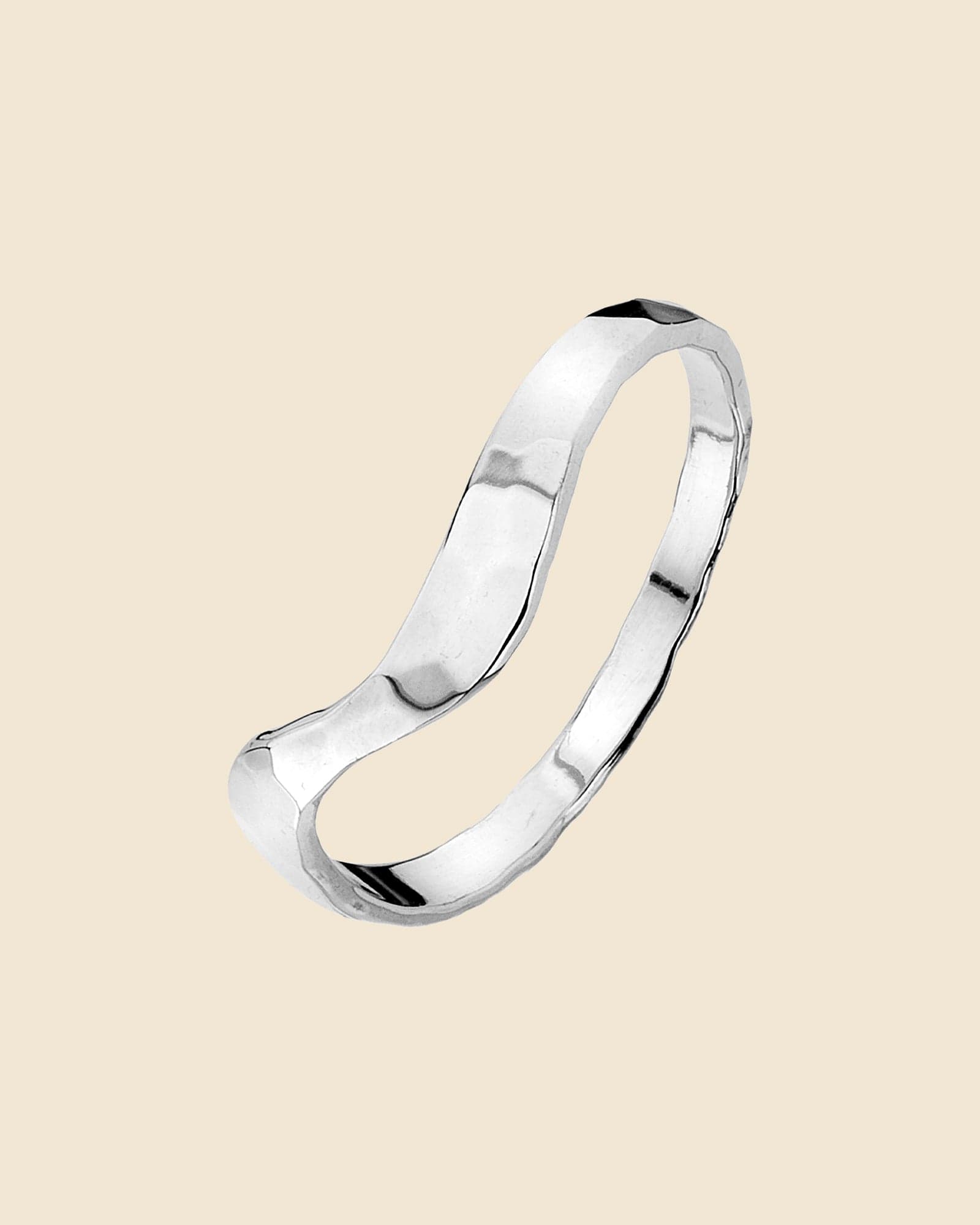 Sterling Silver Hammered Wiggle Band