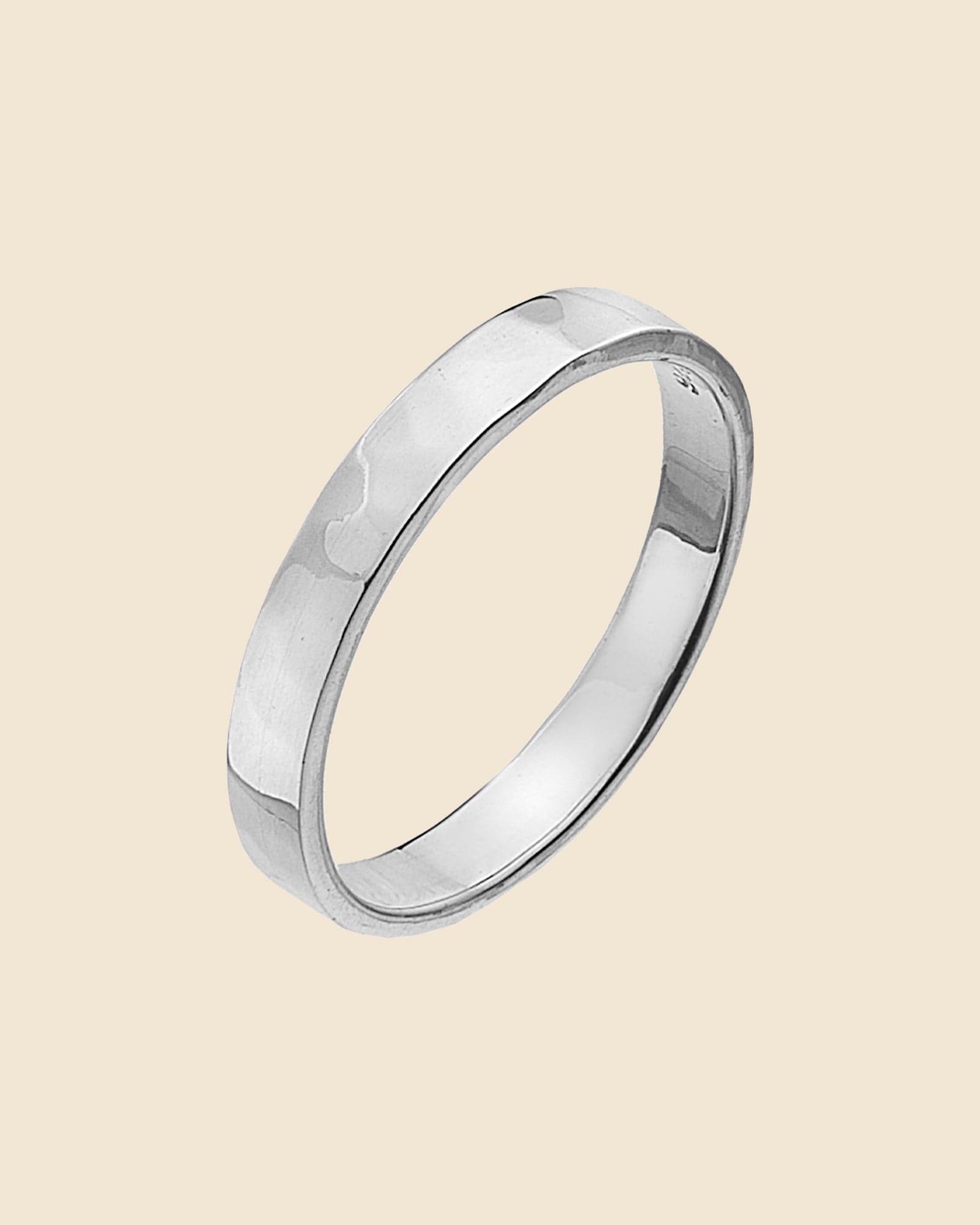 Sterling Silver Hammered Band Ring
