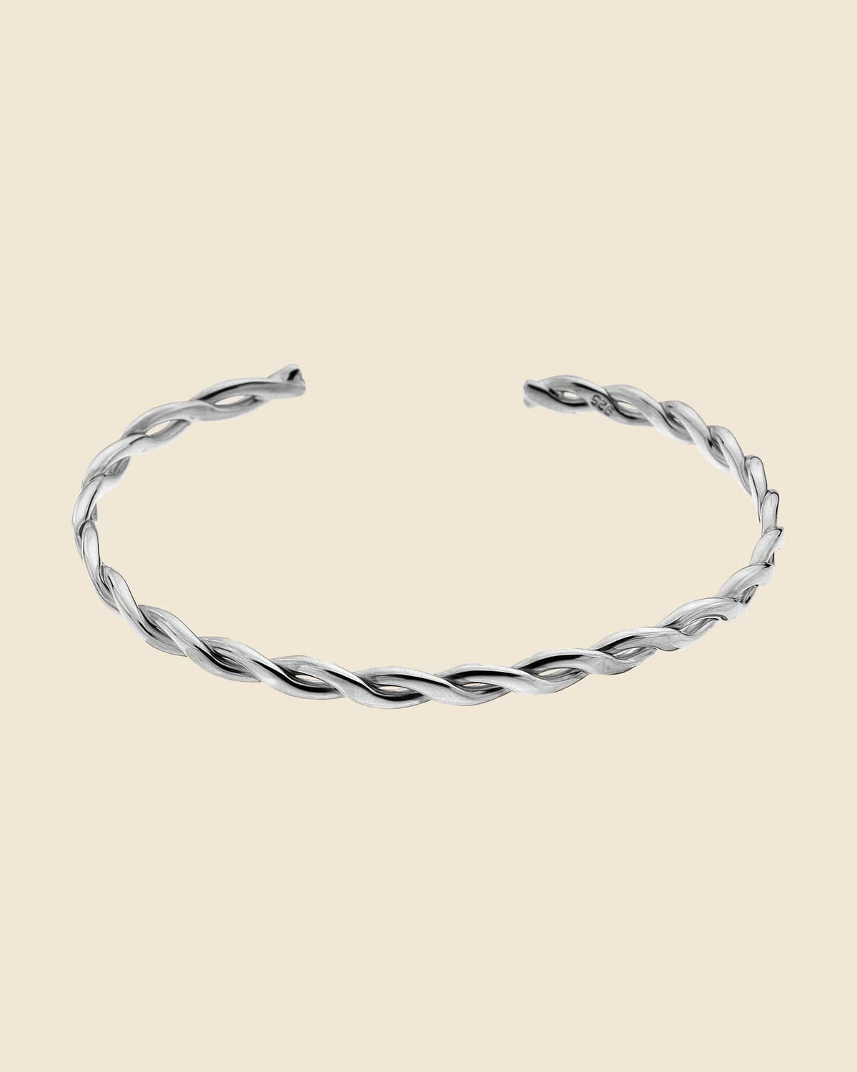Sterling Silver Twisted Rope Cuff