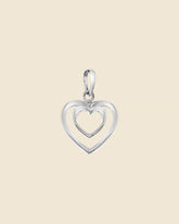 Sterling Silver Double Cut-Out Heart Pendant