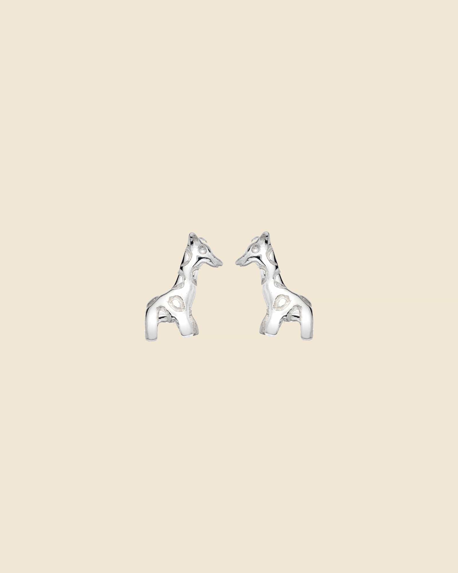Sterling Silver Giraffe Studs
