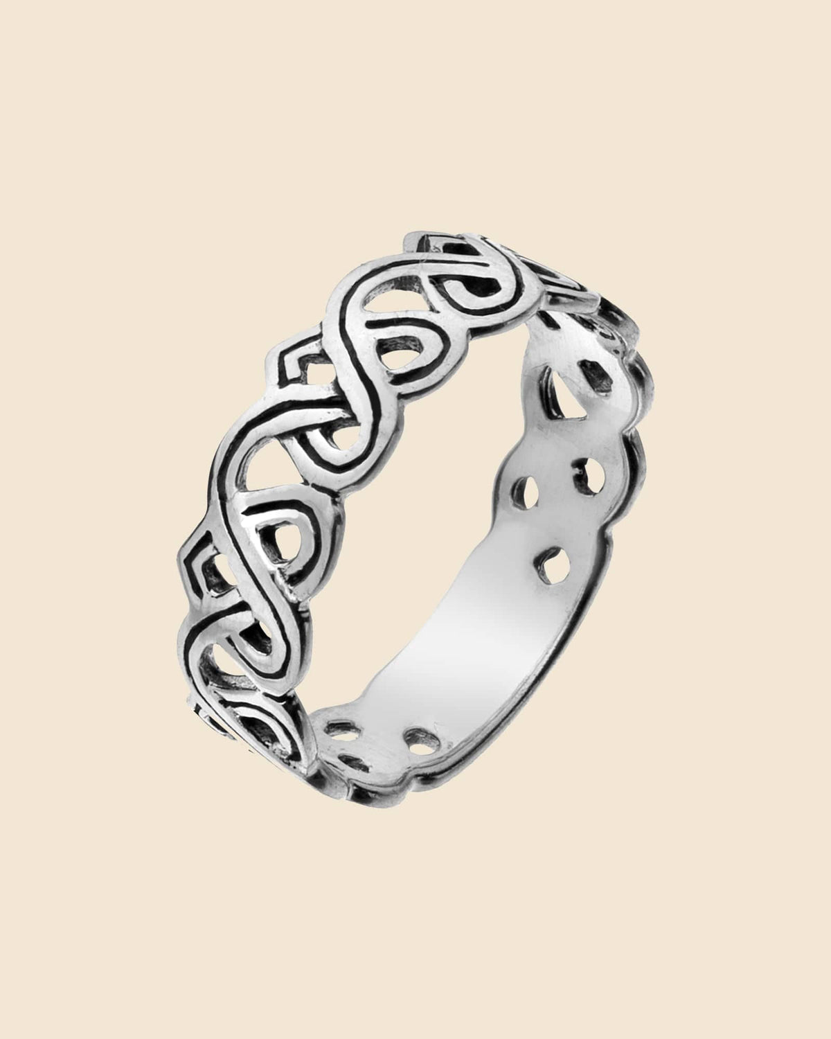 Sterling Silver  Celtic Heart Band Ring