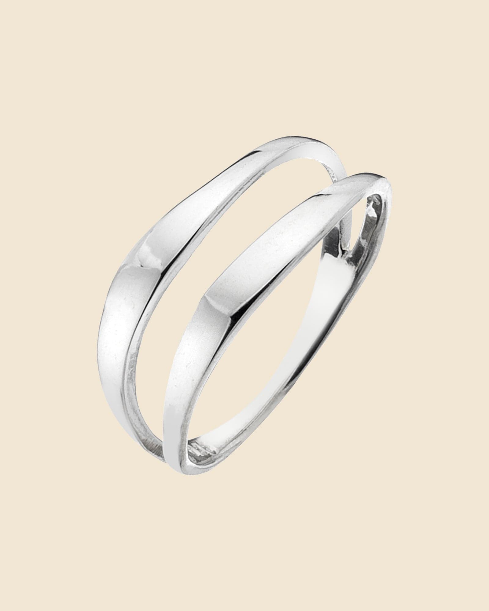 Sterling Silver Organic Split Band Ring