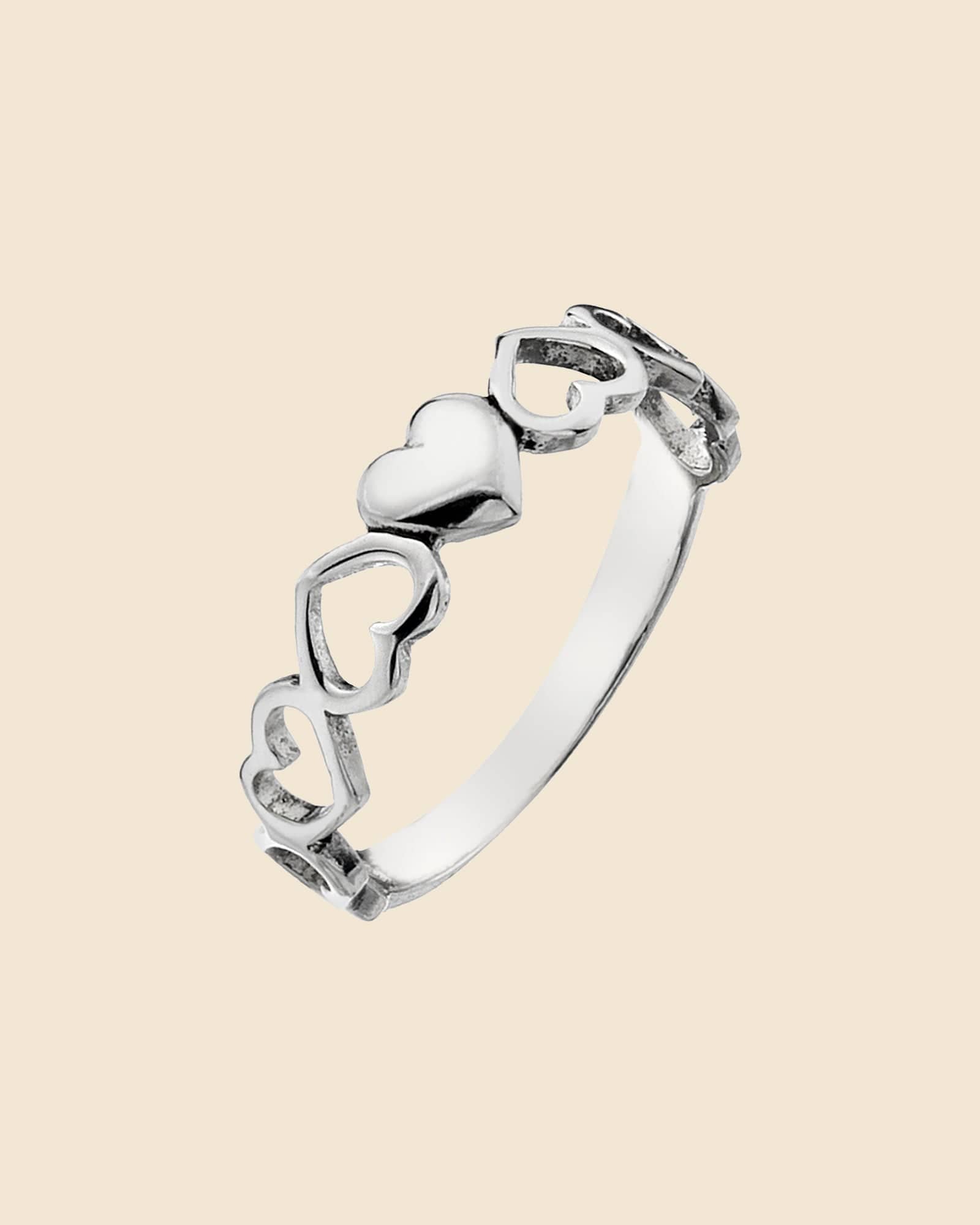 Sterling Silver Cut-Out Heart Ring