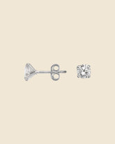 Sterling Silver and Cubic Zirconia 4 Prong Martini Studs