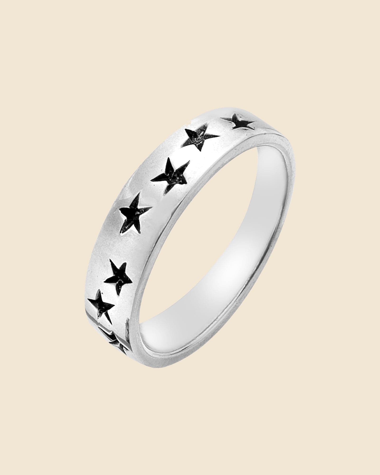 Star on sale ring silver