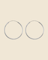 Sterling Silver 40mm Hoops