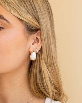 Sterling Silver Dome Hoops