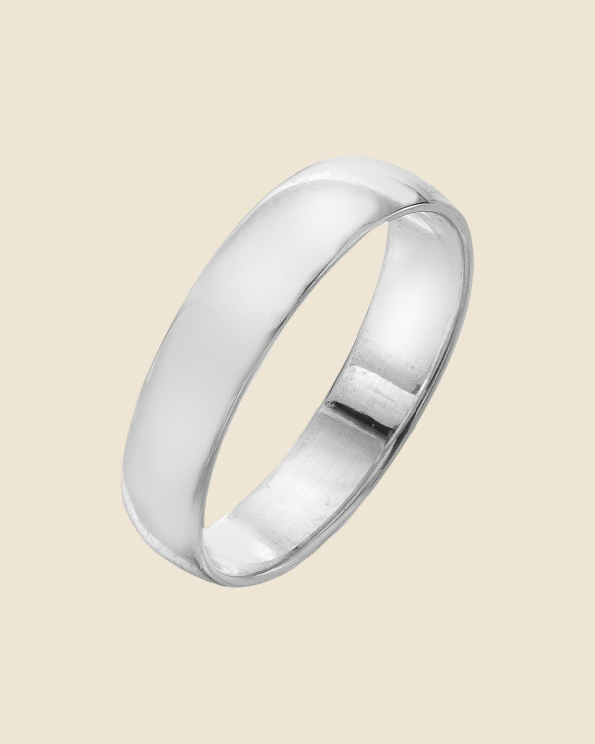 Sterling Silver 5mm Curved Band Ring