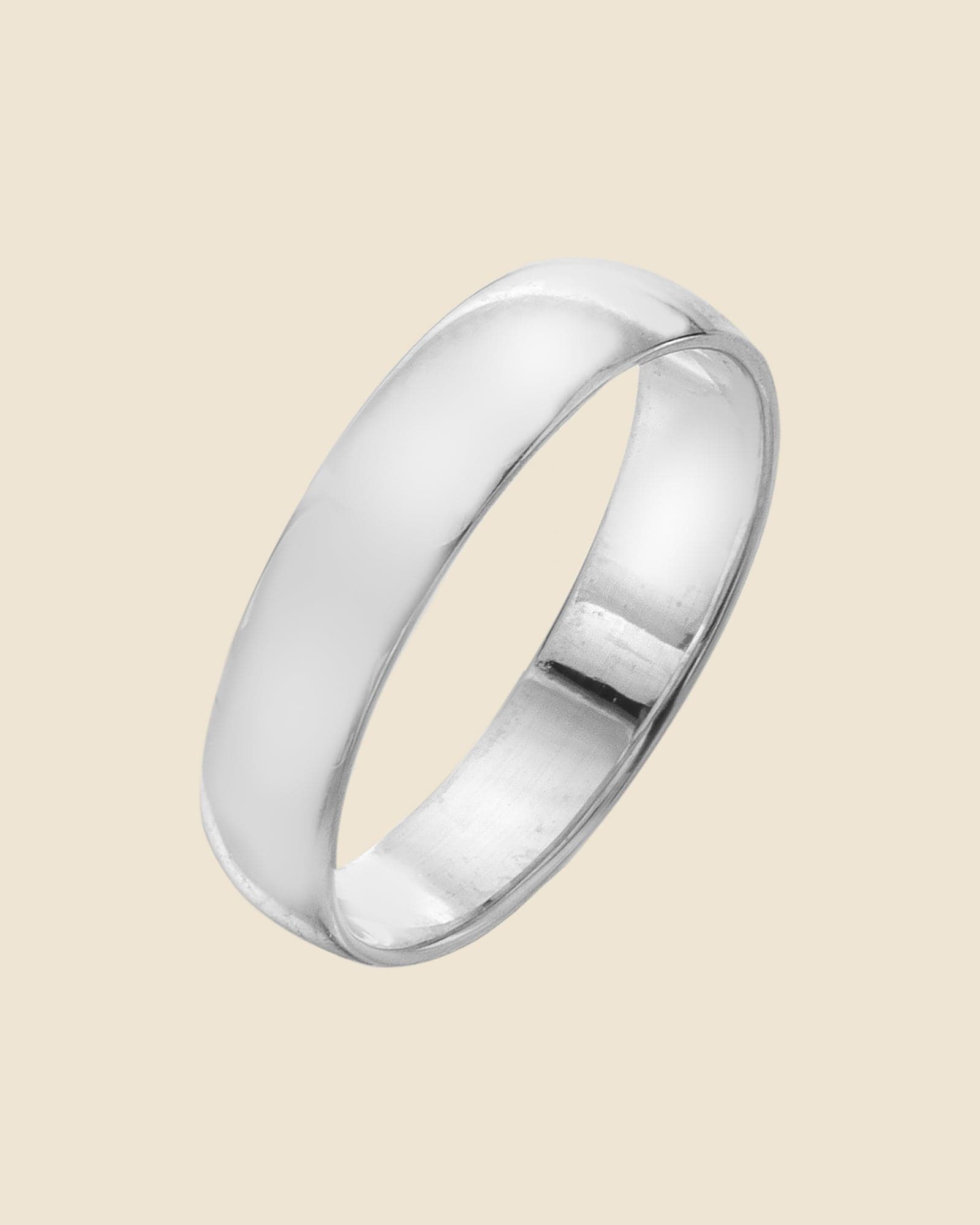 Sterling Silver 5mm Curved Band Ring