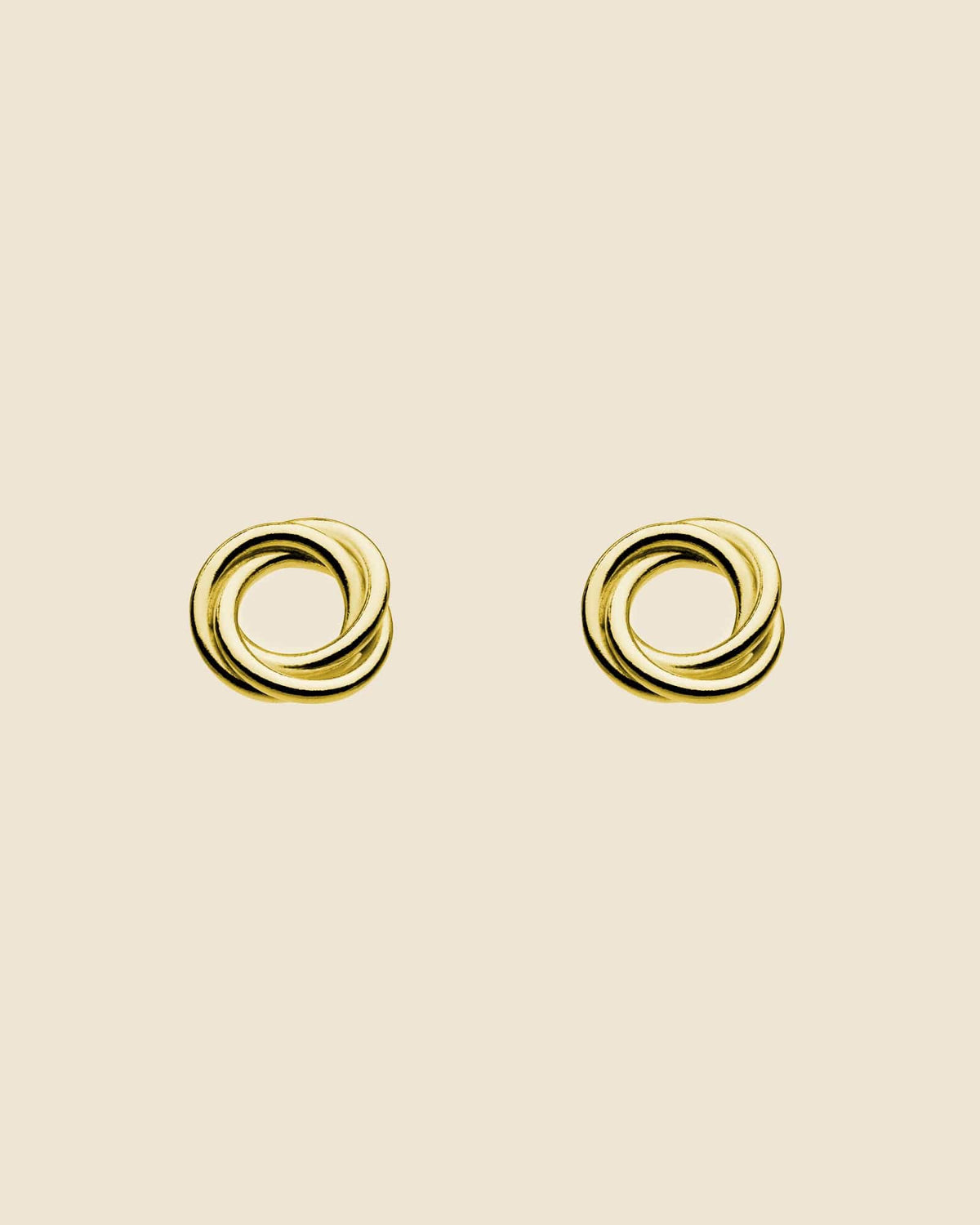 Sterling Silver Twisted Circle Studs