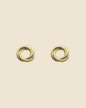 Sterling Silver Twisted Circle Studs