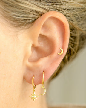 Surgical Steel Simple Moon Labret