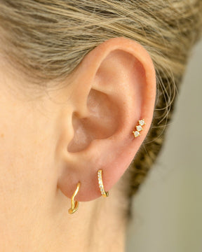 Surgical Steel Three Stone Labret