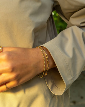 Gold Plated Neat Bobble Bracelet
