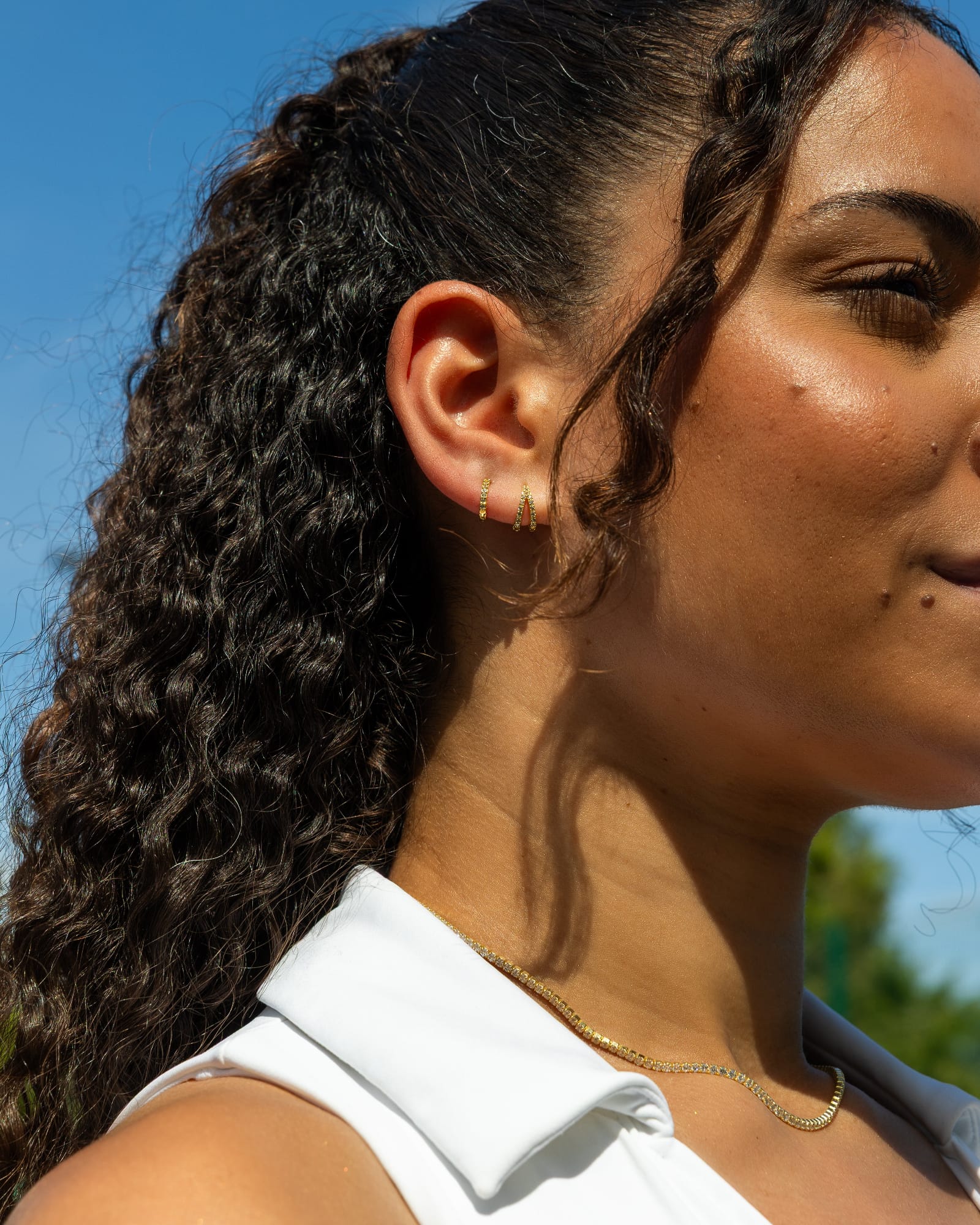 Sterling Silver and Cubic Zirconia Tennis Necklace