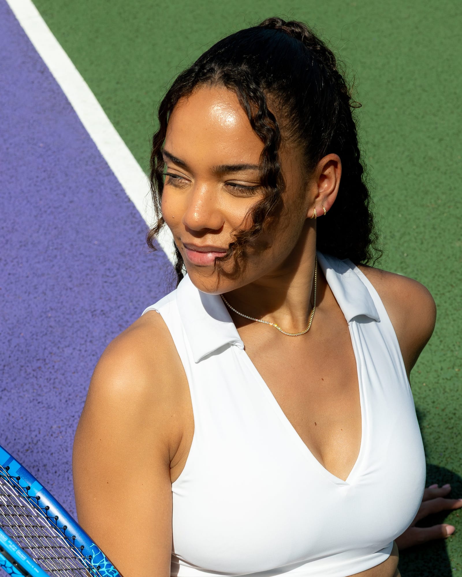Sterling Silver and Cubic Zirconia Tennis Necklace