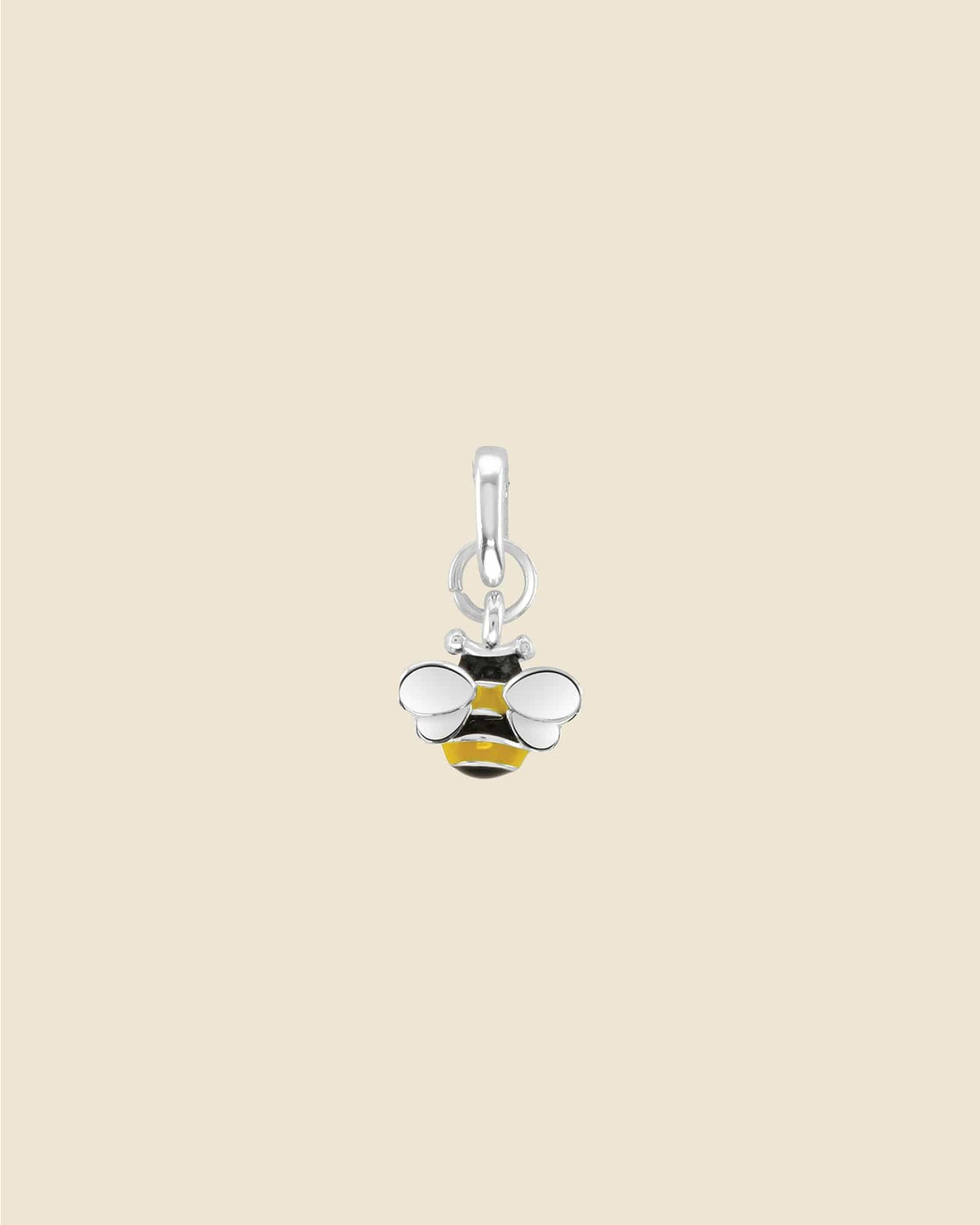Sterling Silver Tiny Enameled Bee Pendant