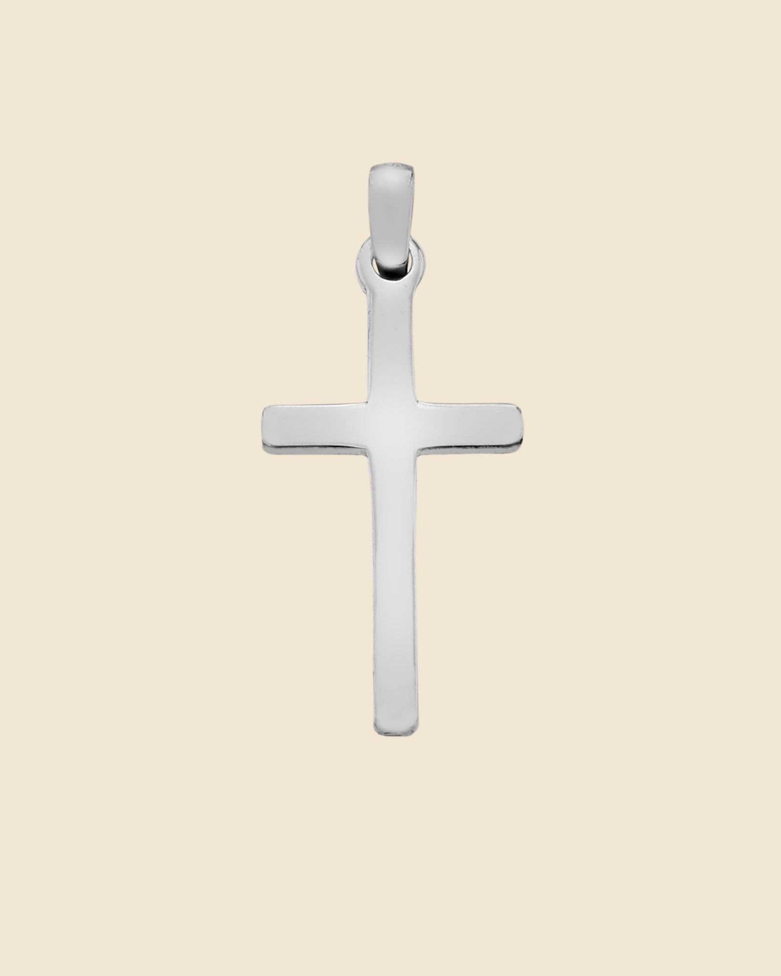 Small Plain Sterling Silver Cross Pendant