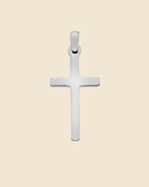 Small Plain Sterling Silver Cross Pendant