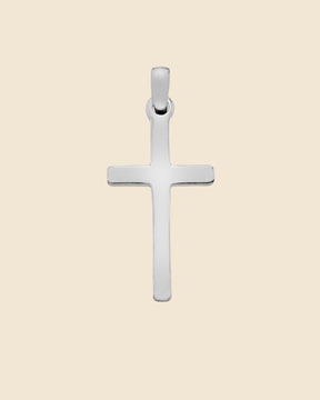 Small Plain Sterling Silver Cross Pendant