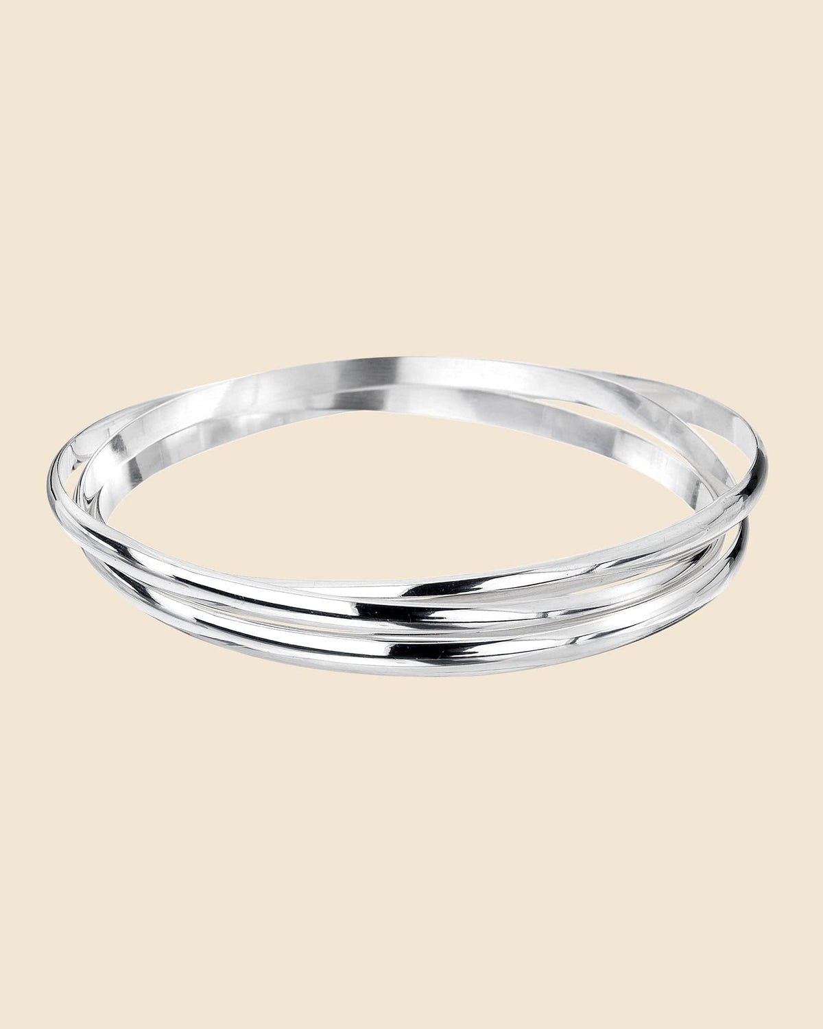 Sterling Silver Heavy Triple Russian Wedding Bangle