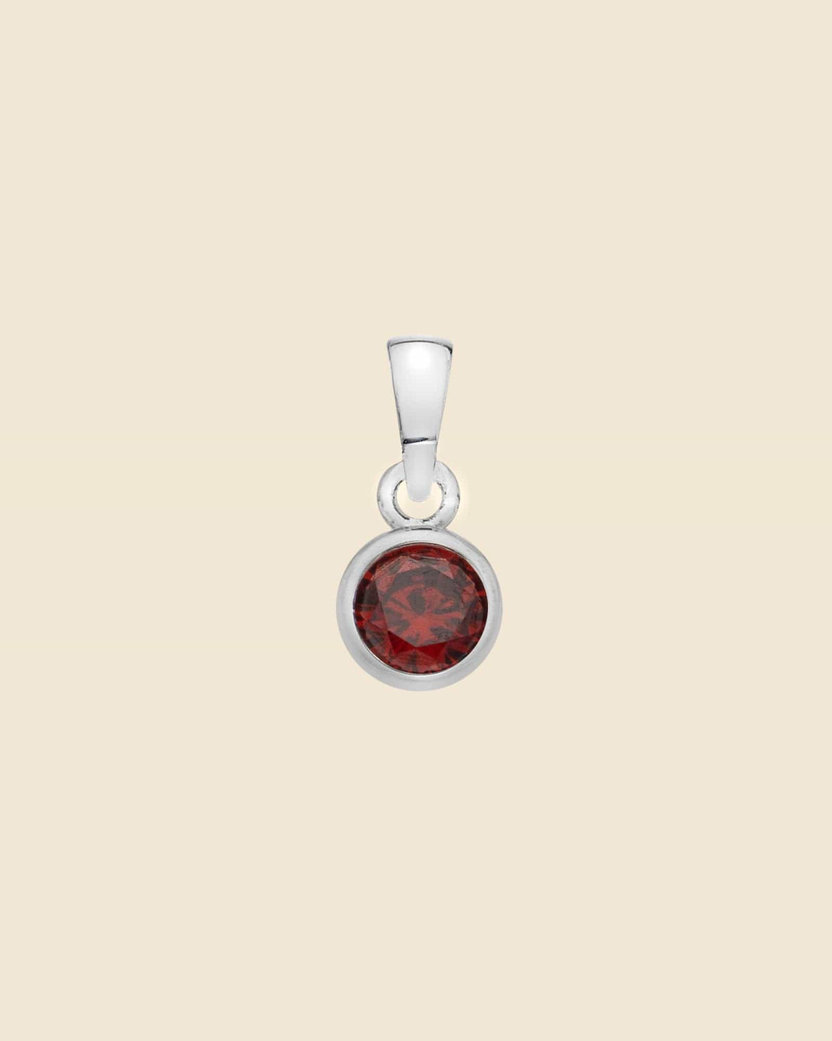 Sterling Silver and Cubic Zirconia Birthstone Pendant