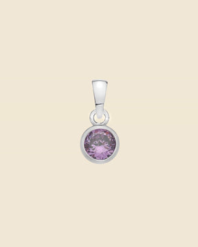 Sterling Silver and Cubic Zirconia Birthstone Pendant