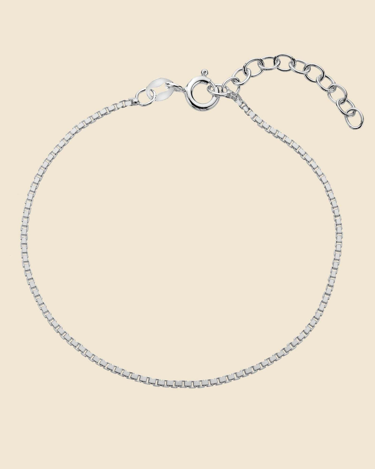 Sterling Silver Box Chain Bracelet